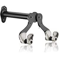 Ibera IB-ST4 - Colgador percha de pared horizontal- individual- para bicicleta- ángulo de 45° ajustable- color negro